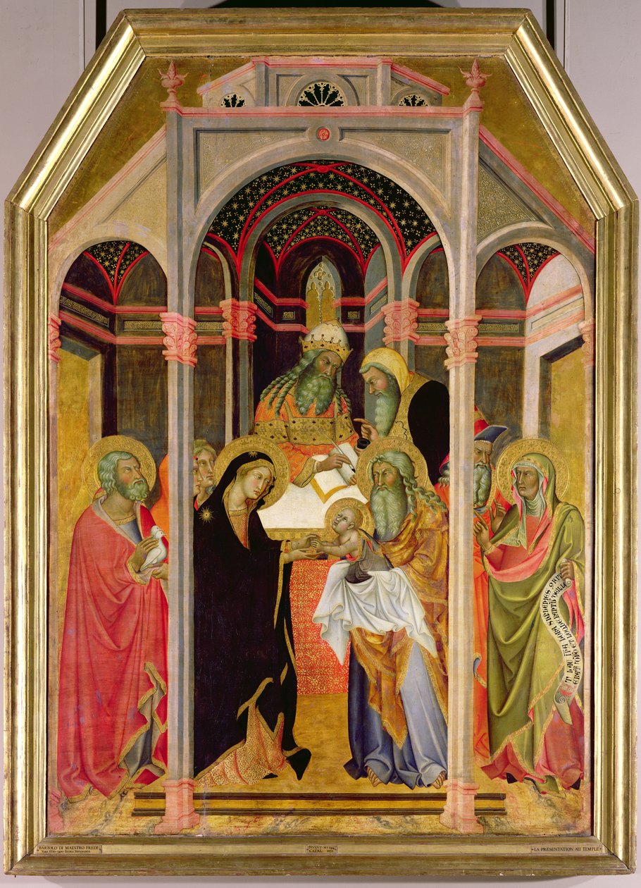 Prezentace v chrámu od also Manfredi de Battilori Bartolo di Fredi