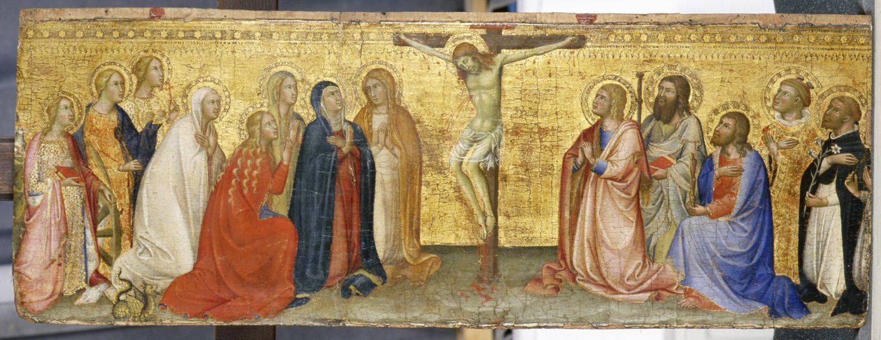 Kristus na kříži s Marií Magdalenou a dalšími svatými, kolem 1360 (tempera na topolovém dřevě) od also Manfredi de Battilori Bartolo di Fredi