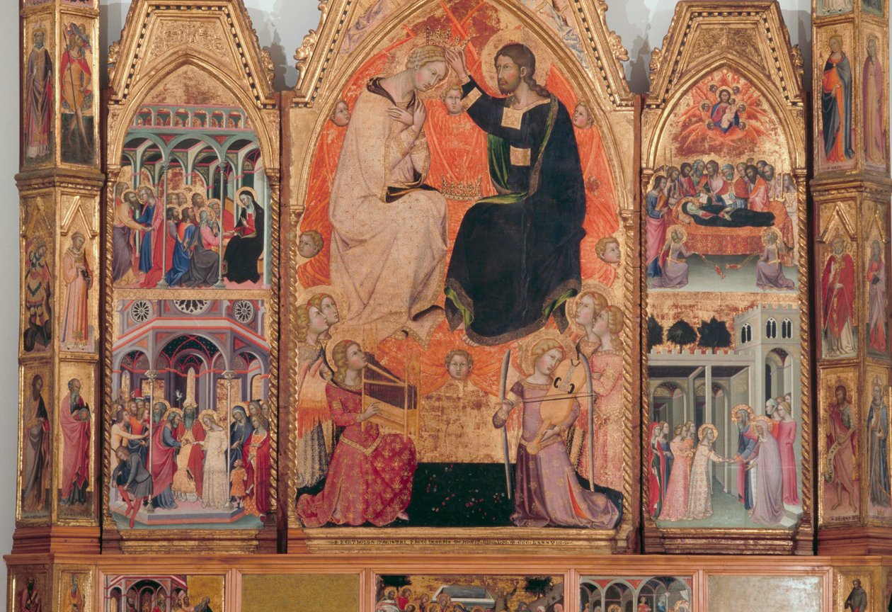 Polyptych Korunovace Panny Marie od also Manfredi de Battilori Bartolo di Fredi