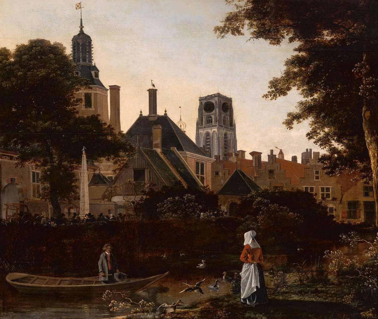 Nizozemsky: Stadsgezicht te Rotterdam met de Sint Laurenstoren Pohled na Rotterdam s věží St. Laurenskerk od anonymous 