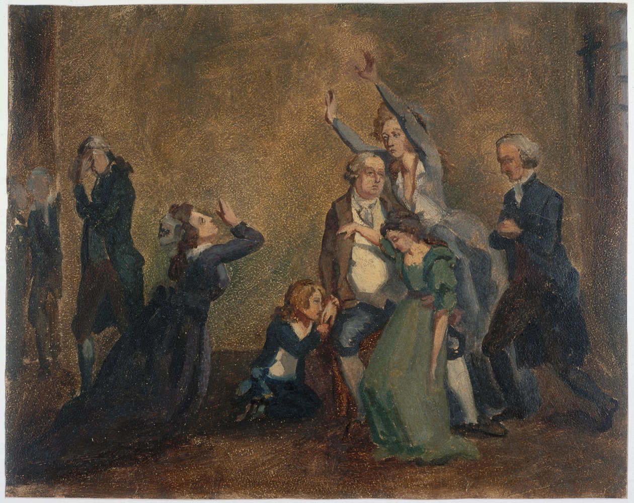 Francouzsky: Loučení Ludvíka XVI. s rodinou, 20. ledna 1793. od anonymous 