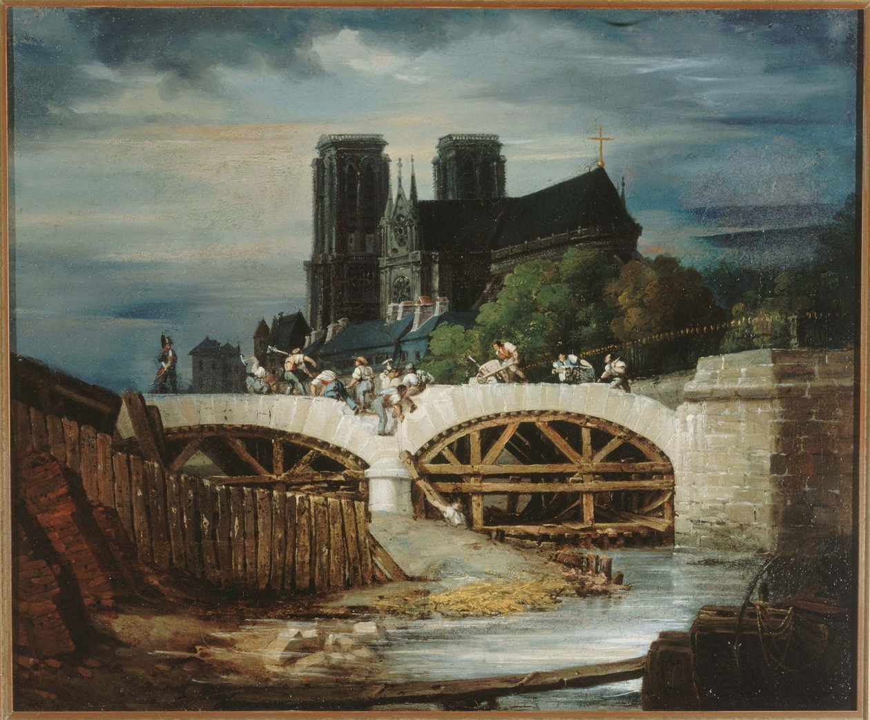 Francouzsky: Construction du pont de l
