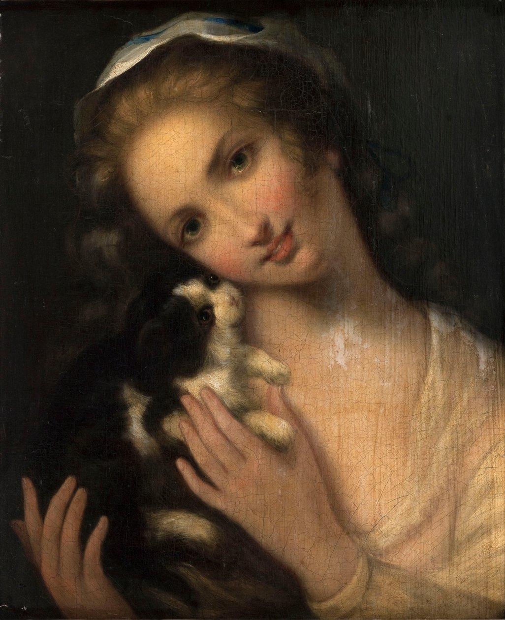 Francouzsky: Jeune fille au chat od anonymous 