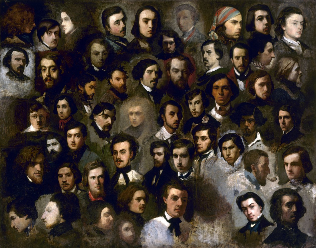 Francouzština: Portréty studentů v ateliéru Paula Delaroche od anonymous 