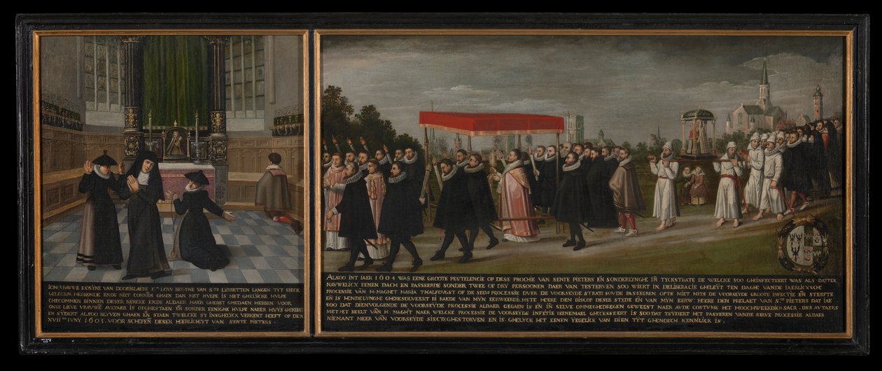 Léčení a procesí proti moru v roce 1604 od anonymous 