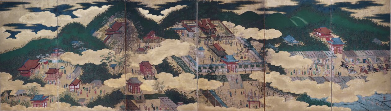 "Chrámy ve východním Kjótu", cca 1600, Japonsko, období Momoyama od Anonymous