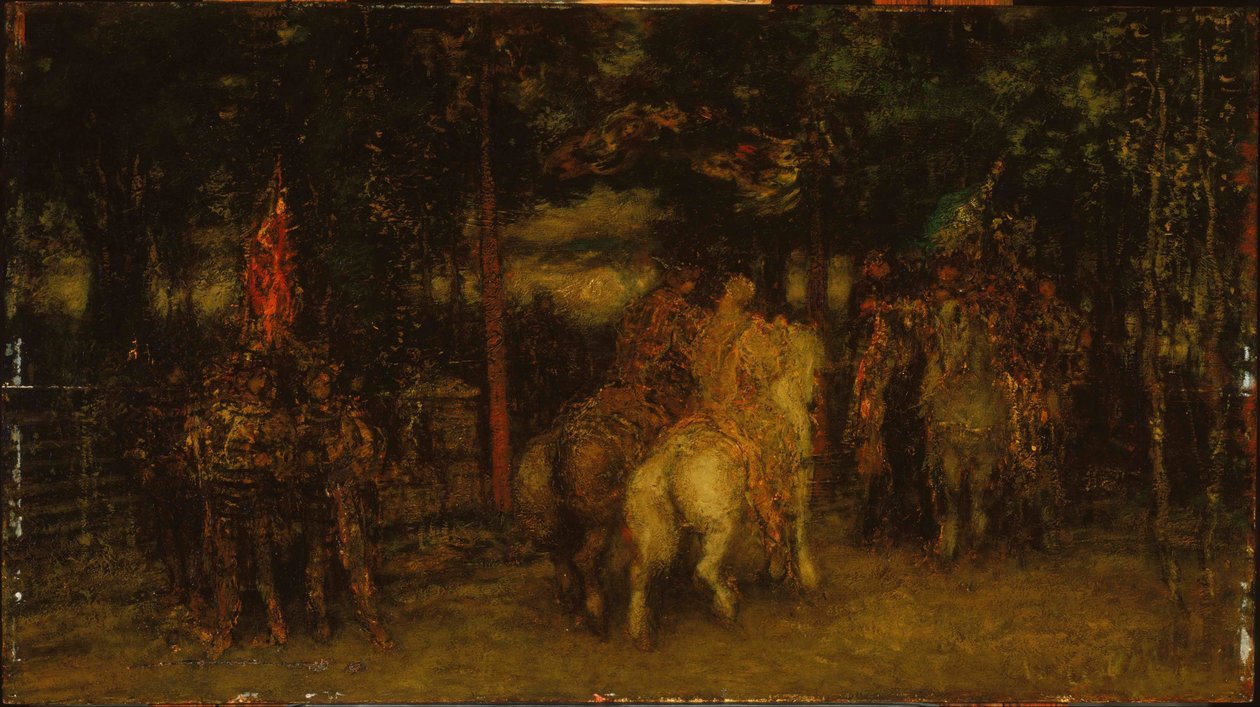 Krajina s postavami od Adolphe Joseph Thomas Monticelli