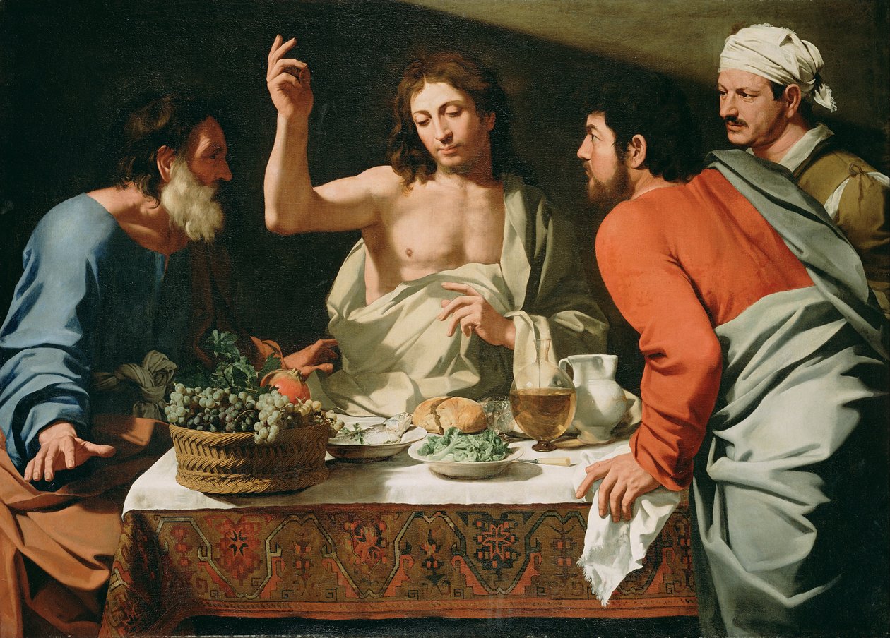 Večeře v Emauzích od Bartolomeo Cavarozzi