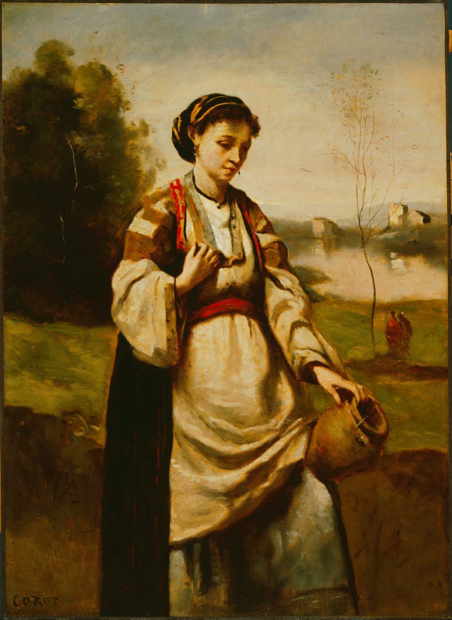 Žena s jarem od Jean Baptiste Camille Corot