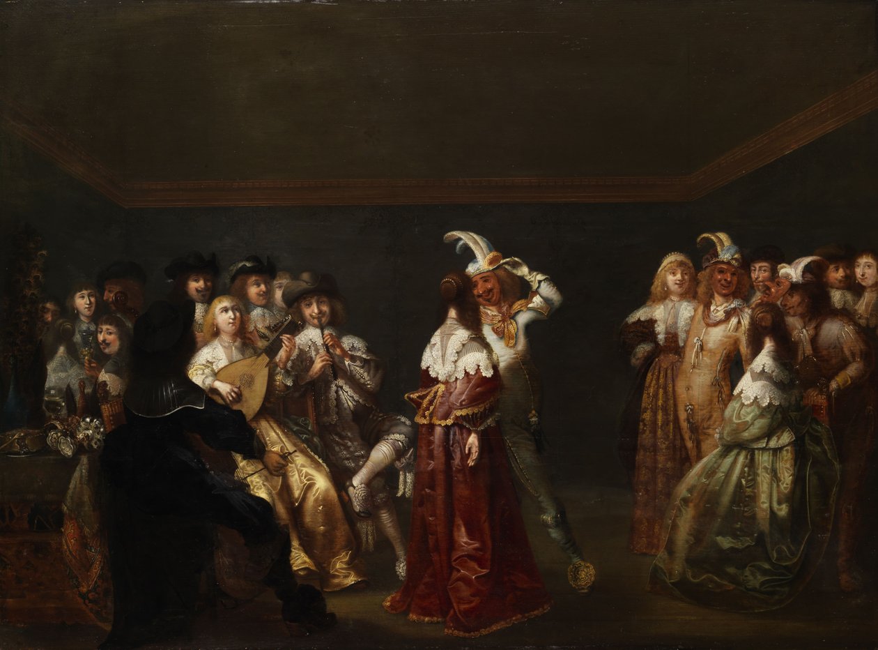 Tanec bláznů od attributed to Palamedes Palamedesz