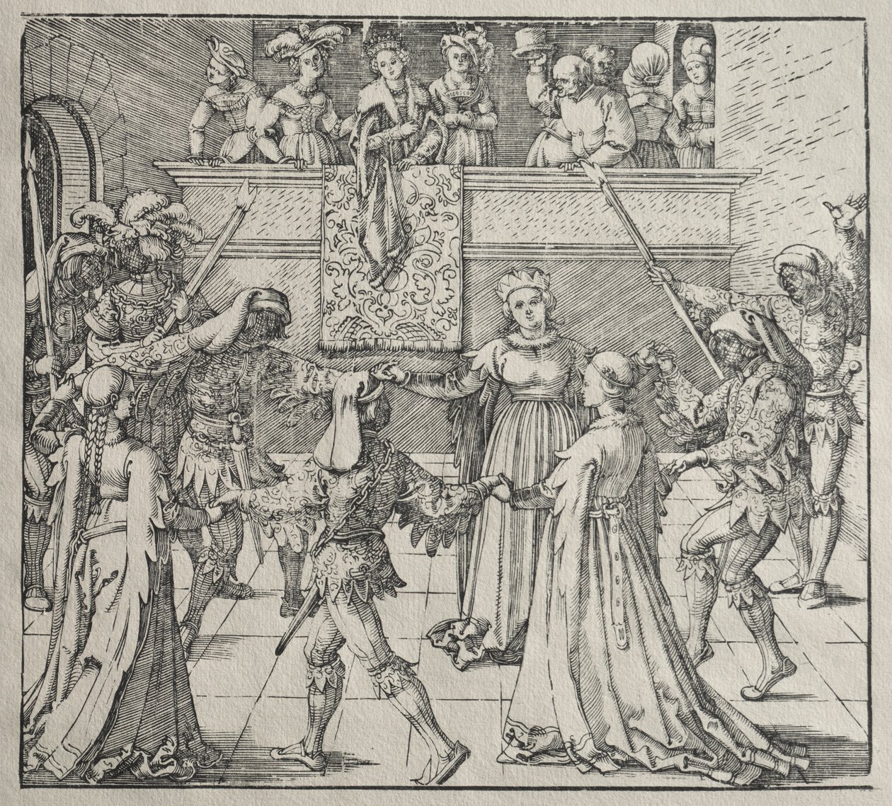 Maškaráda od attributed to Albrecht Dürer