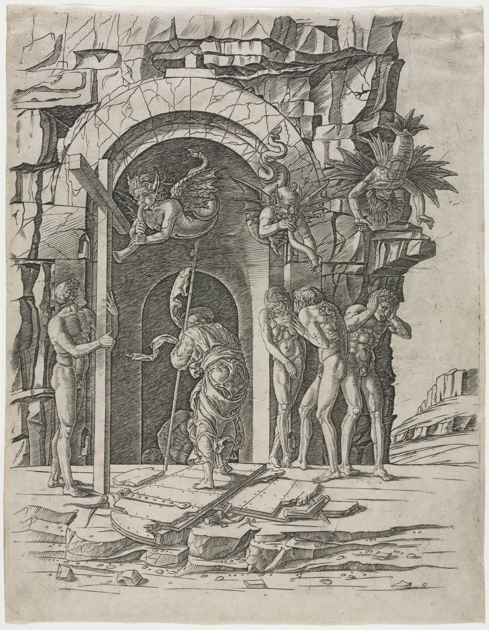 Sestup do Limba od attributed to Andrea Mantegna