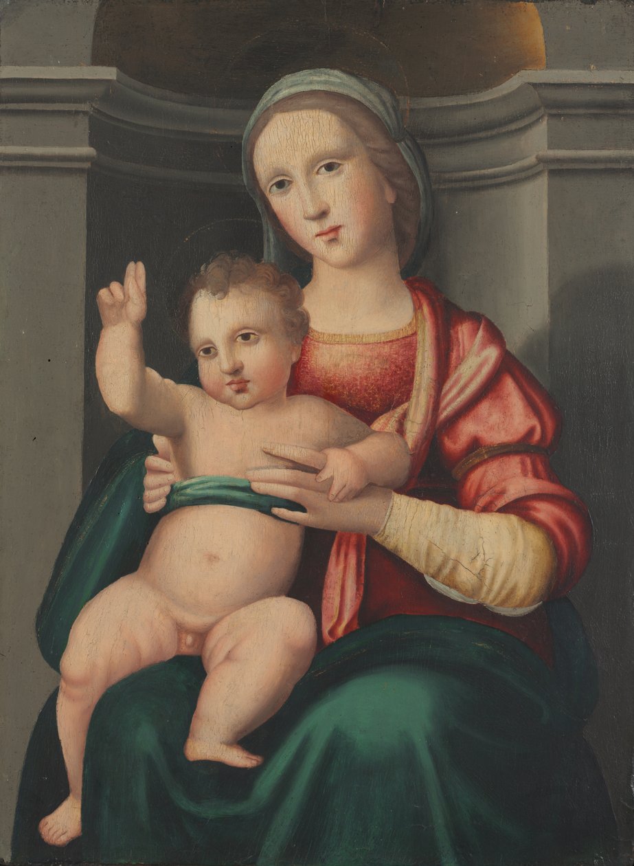 Madonna a dítě ve výklenku od attributed to Antonio del Ceraiolo