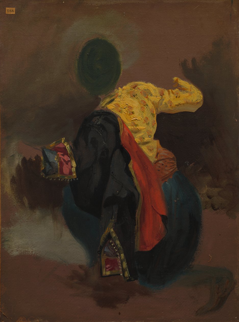 Postava v tureckém kostýmu od attributed to Eugène Delacroix