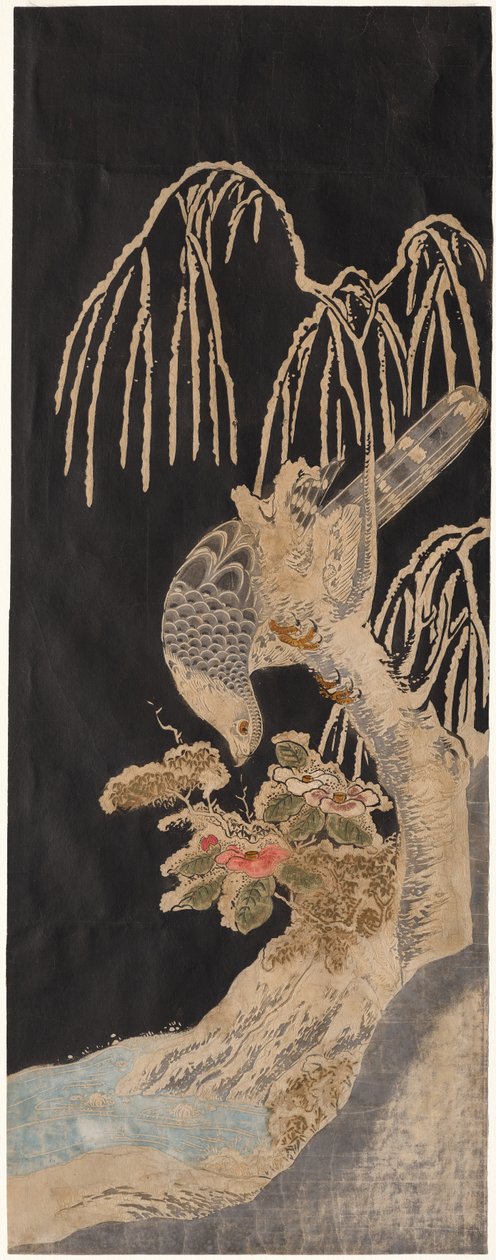 Sokol na vrbě od attributed to Isoda Koryūsai