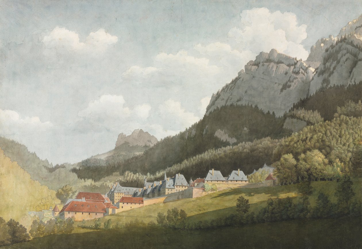 Krajina Grande Chartreuse od attributed to Jean Lubin Vauzelle
