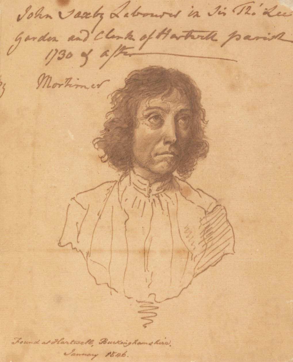 Portrét Johna Saxbyho od attributed to John Hamilton Mortimer