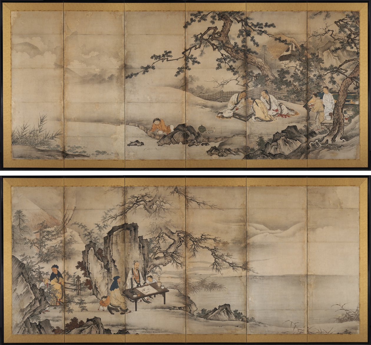 Čtyři úspěchy od attributed to Kano Shōei