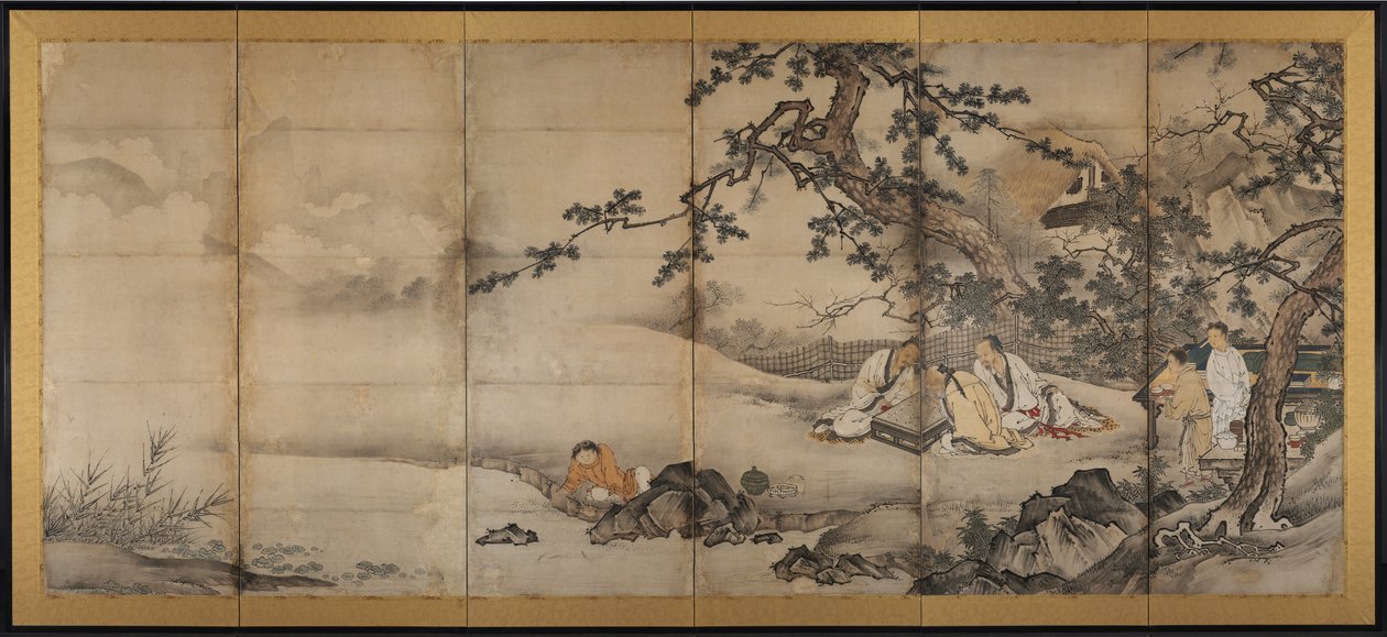 Čtyři úspěchy od attributed to Kano Shōei