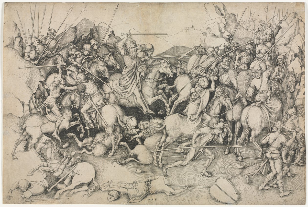 Bitva svatého Jakuba Většího u Clavija od attributed to Martin Schongauer