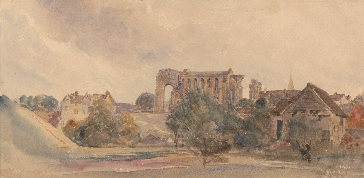Malmesbury Abbey od attributed to Peter DeWint