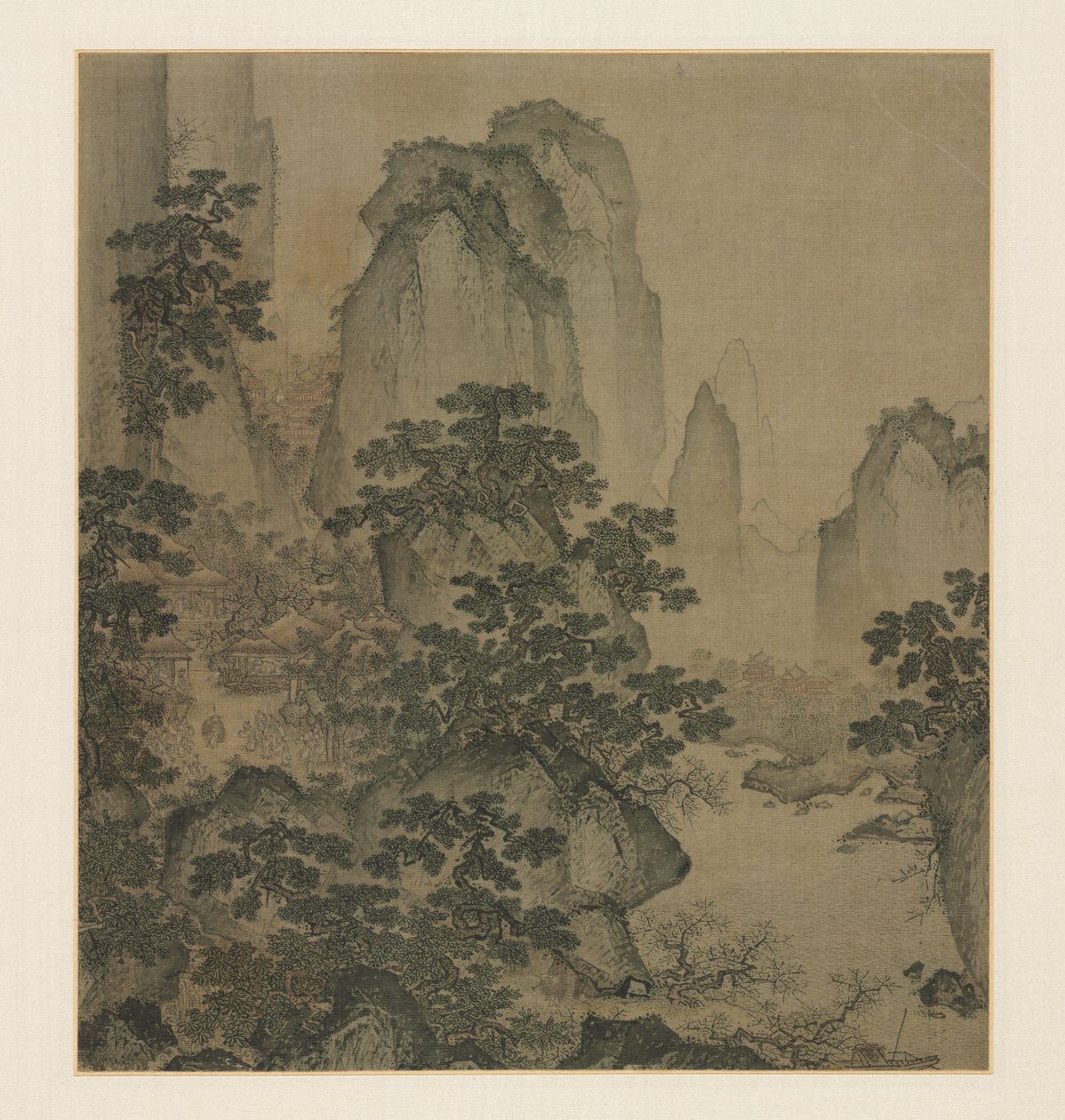 Přístav Peach-Blossom Spring od attributed to Shi Rui