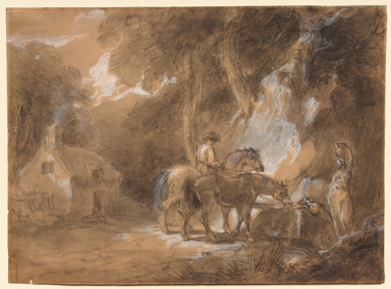 Zastavení u pramene od attributed to Thomas Barker