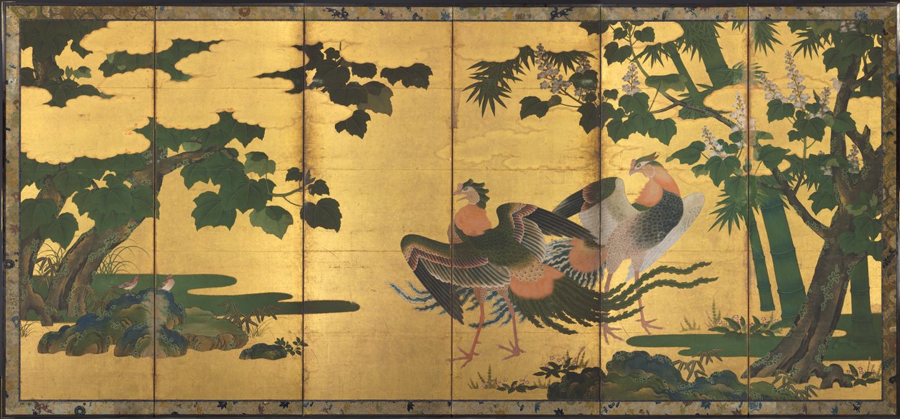 Phoenixes a Paulownia od attributed to Tosa Mitsuyoshi