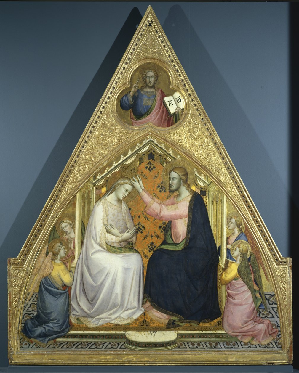 Korunovace Panny Marie (tempera a plátkové zlato na panelu) od c.1370 1425 Lorenzo Monaco