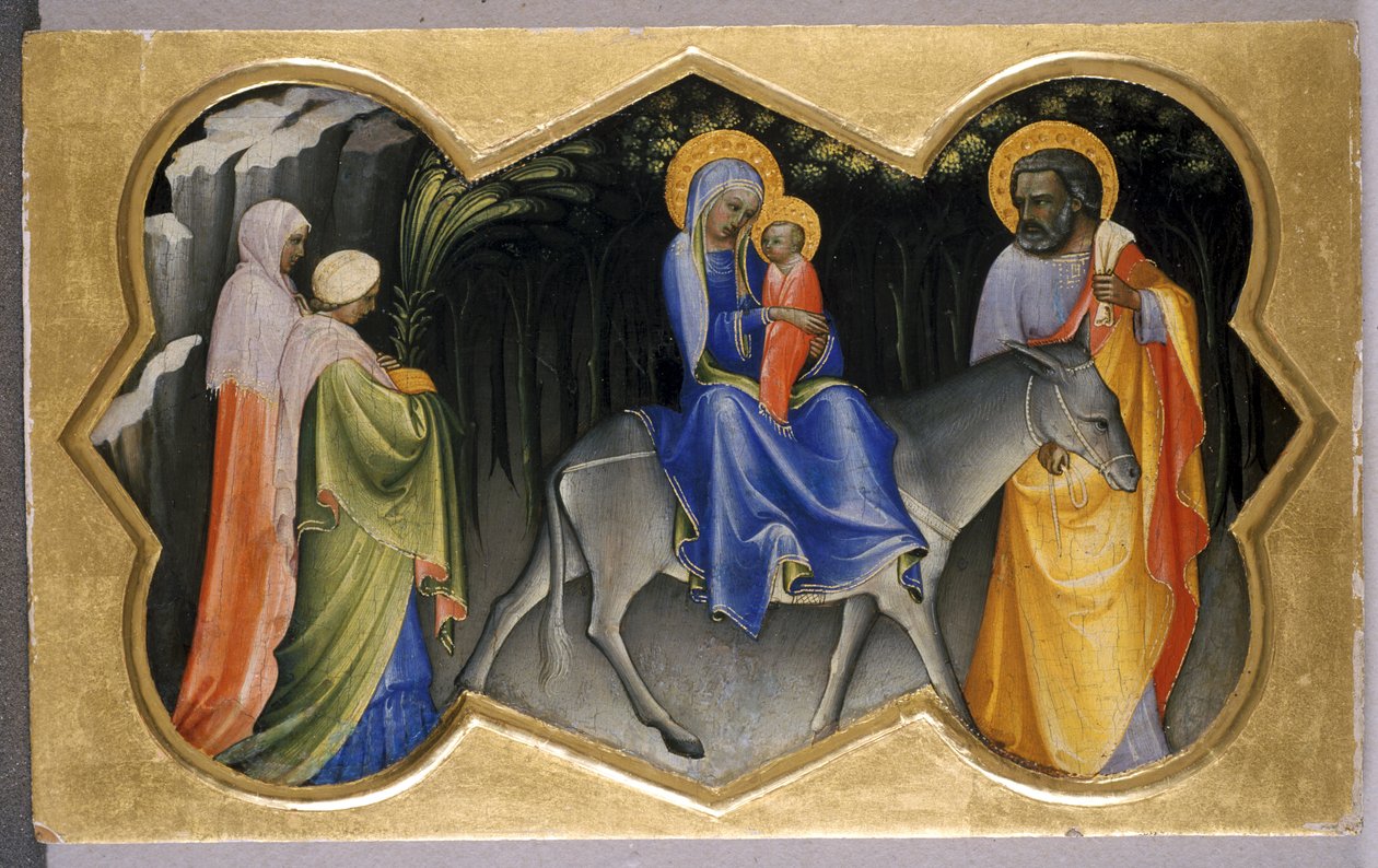 The Flight into Egypt, c.1405 (tempera na topolovém dřevě) od c.1370 1425 Lorenzo Monaco