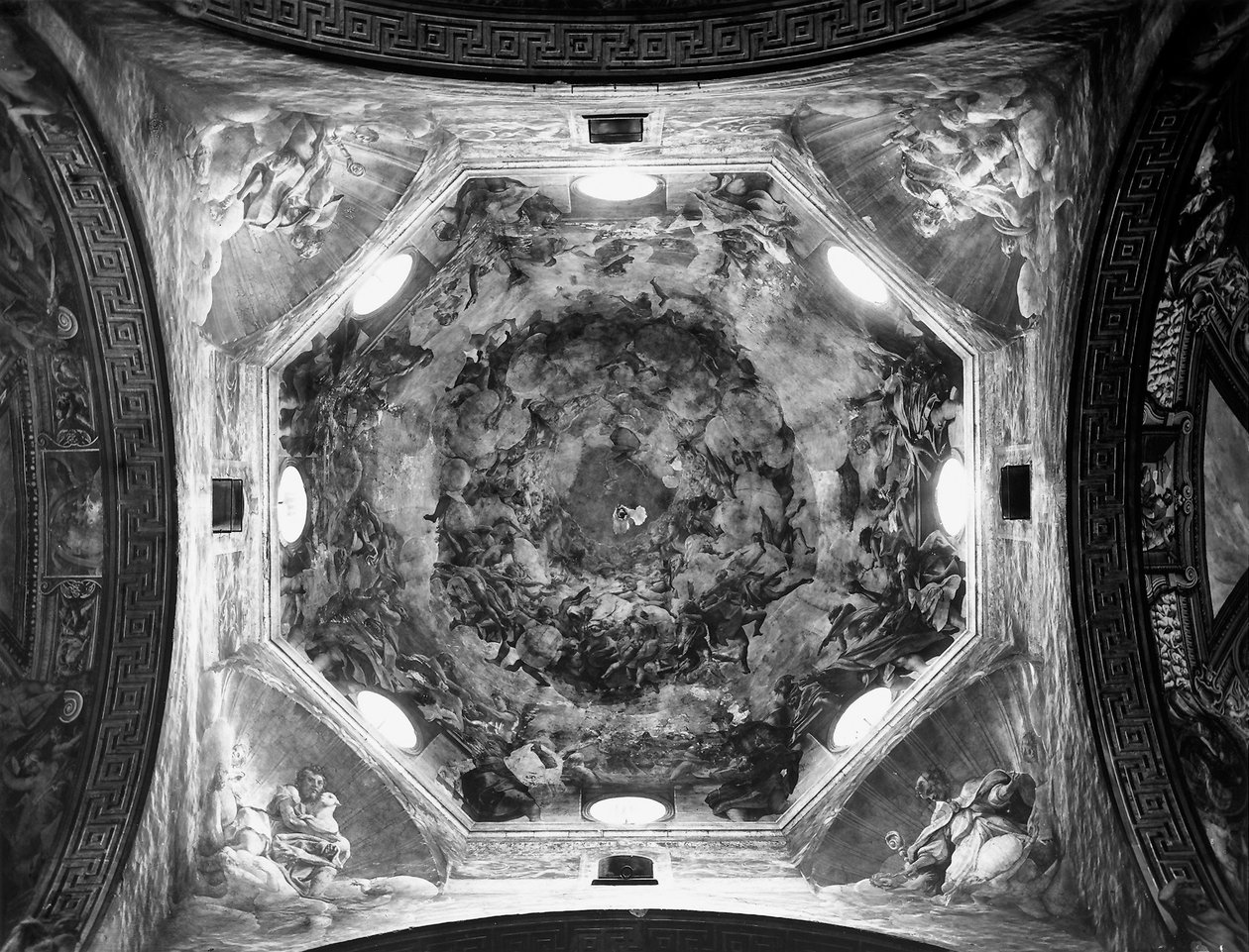 Nanebevzetí Panny Marie, ze stropu kupole, 1526-30 od Antonio da Correggio