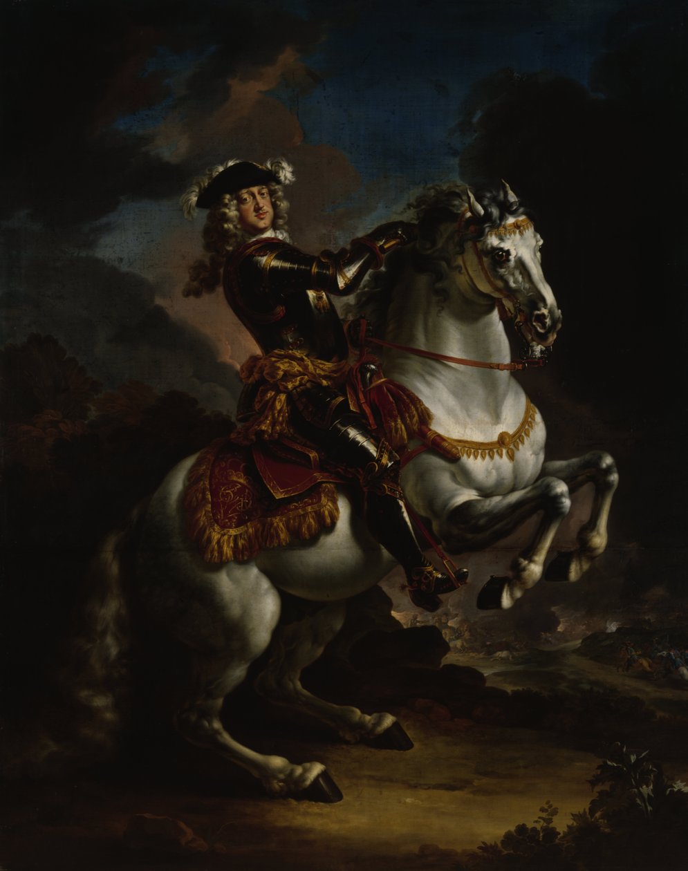 Volič Johann Wilhelm von Pfalz-Neuburg na koni od Jan Frans Douven