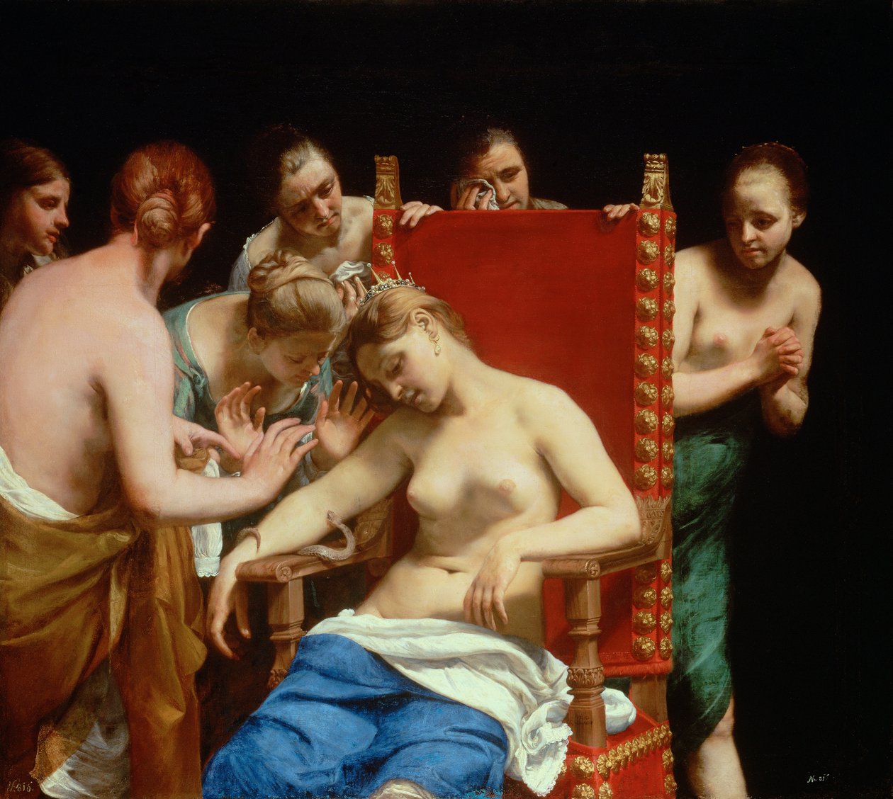 Smrt Kleopatry od Guido Cagnacci