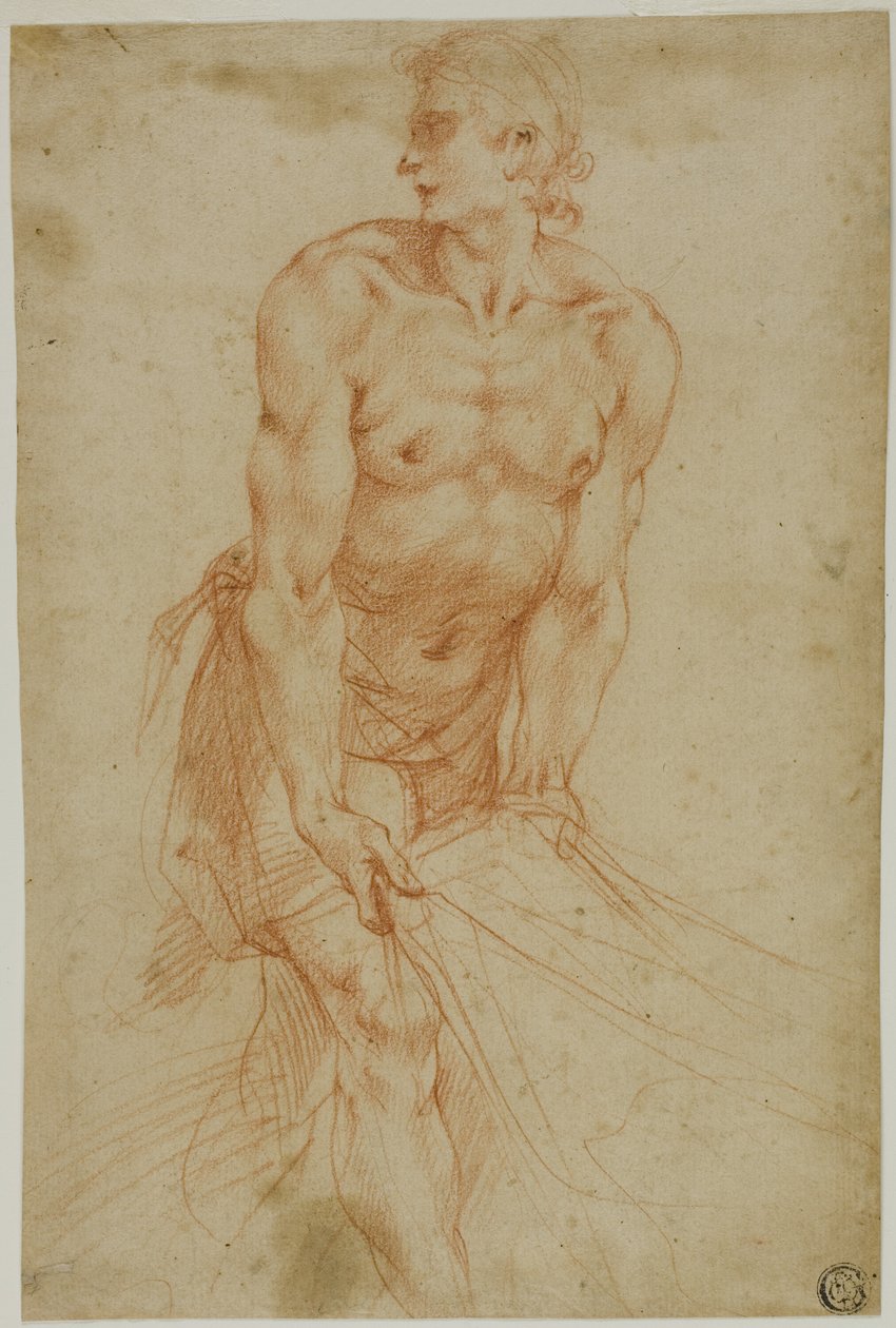 Muž tahá za prostěradlo: [Sakristie Certosa di San Martino, Neapol, 1596] od called Cavaliere d