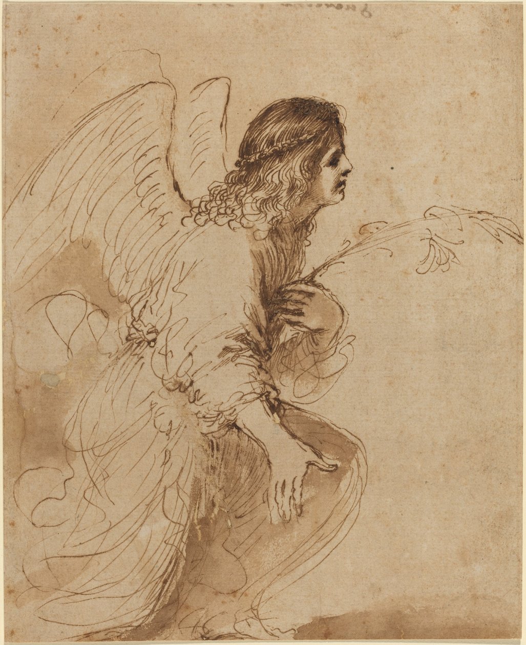 Anděl zvěstování od called Guercino Giovanni Francesco Barbieri
