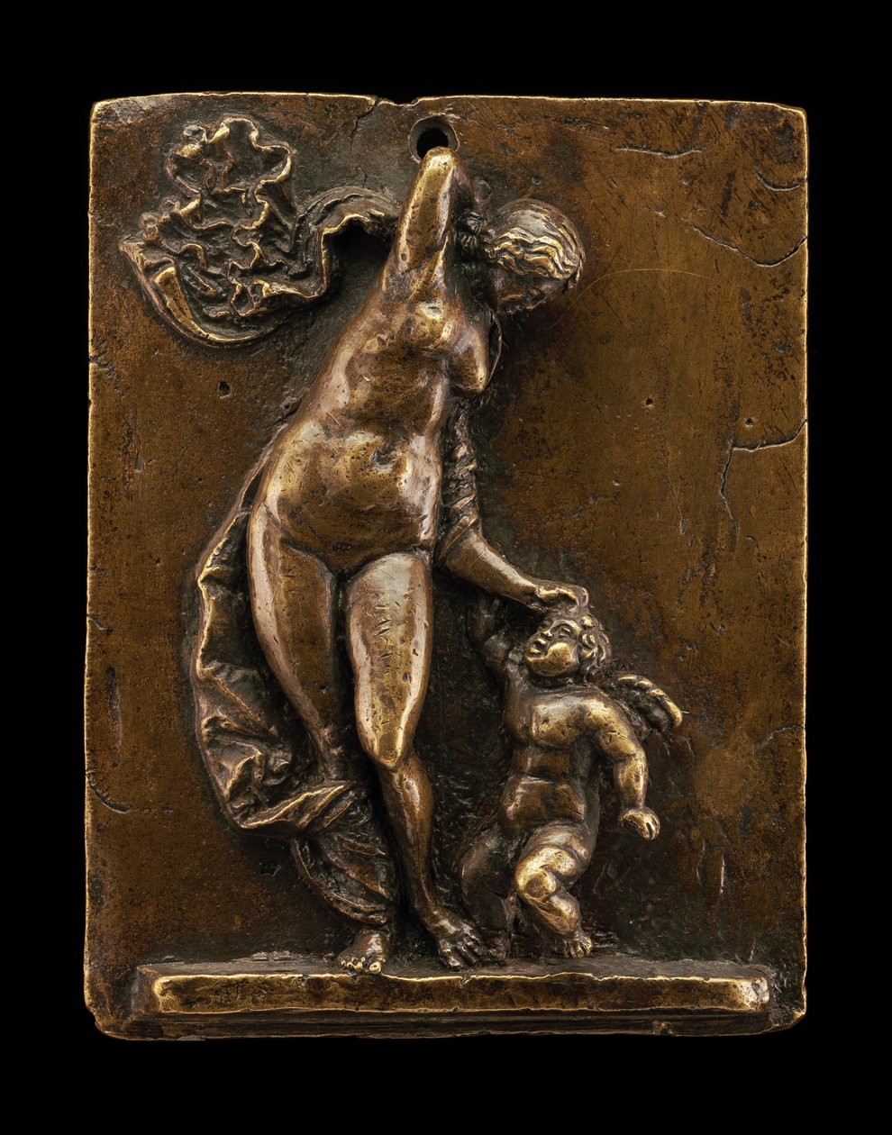 Venuše kárající Cupida od called Riccio Andrea Briosco