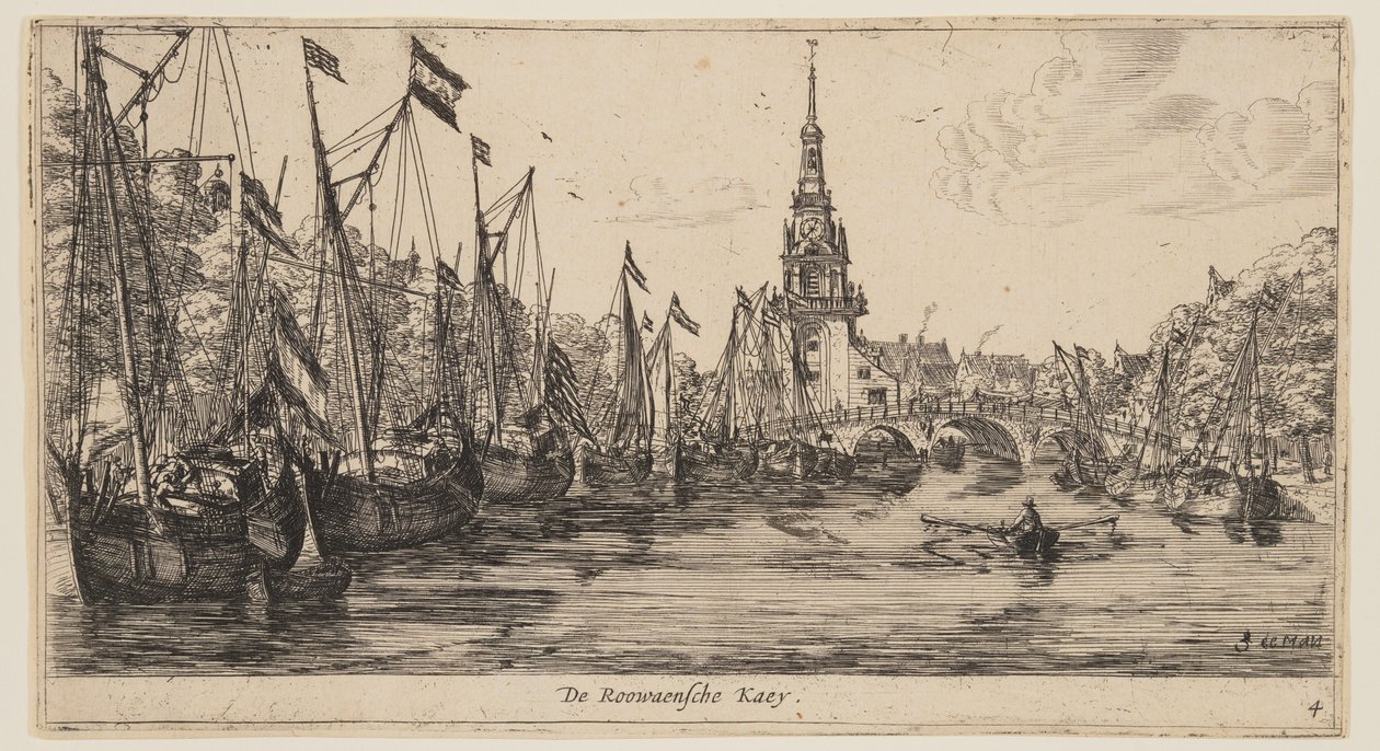 De Roowaensche Kaey, z Pohledů na Amsterdam od called Zeeman Reinier Nooms