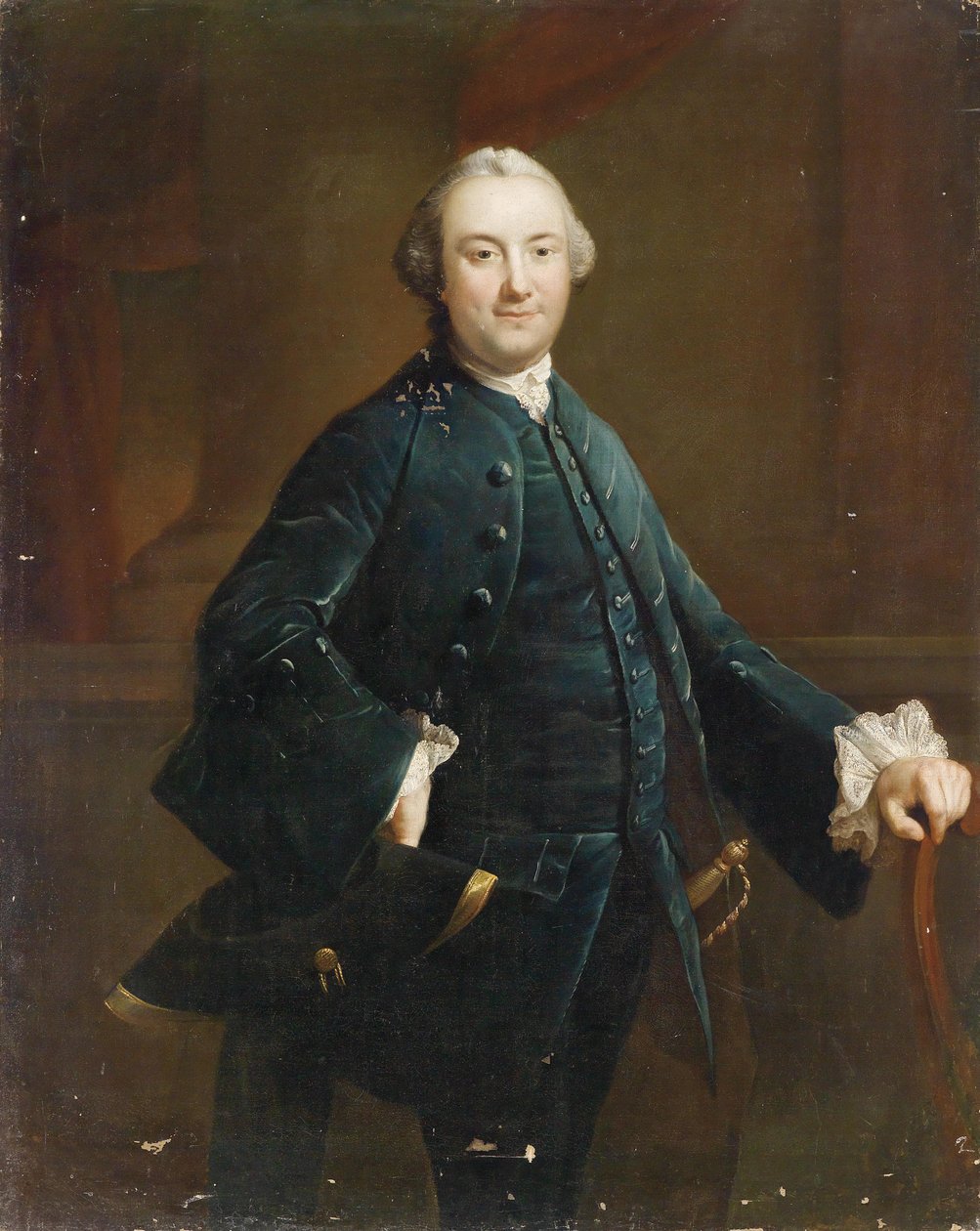 Portrét elegantního gentlemana od circle of Pompeo Girolamo Batoni