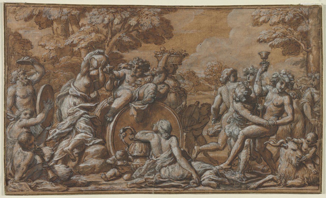 bachchanal od circle of Pietro da Cortona