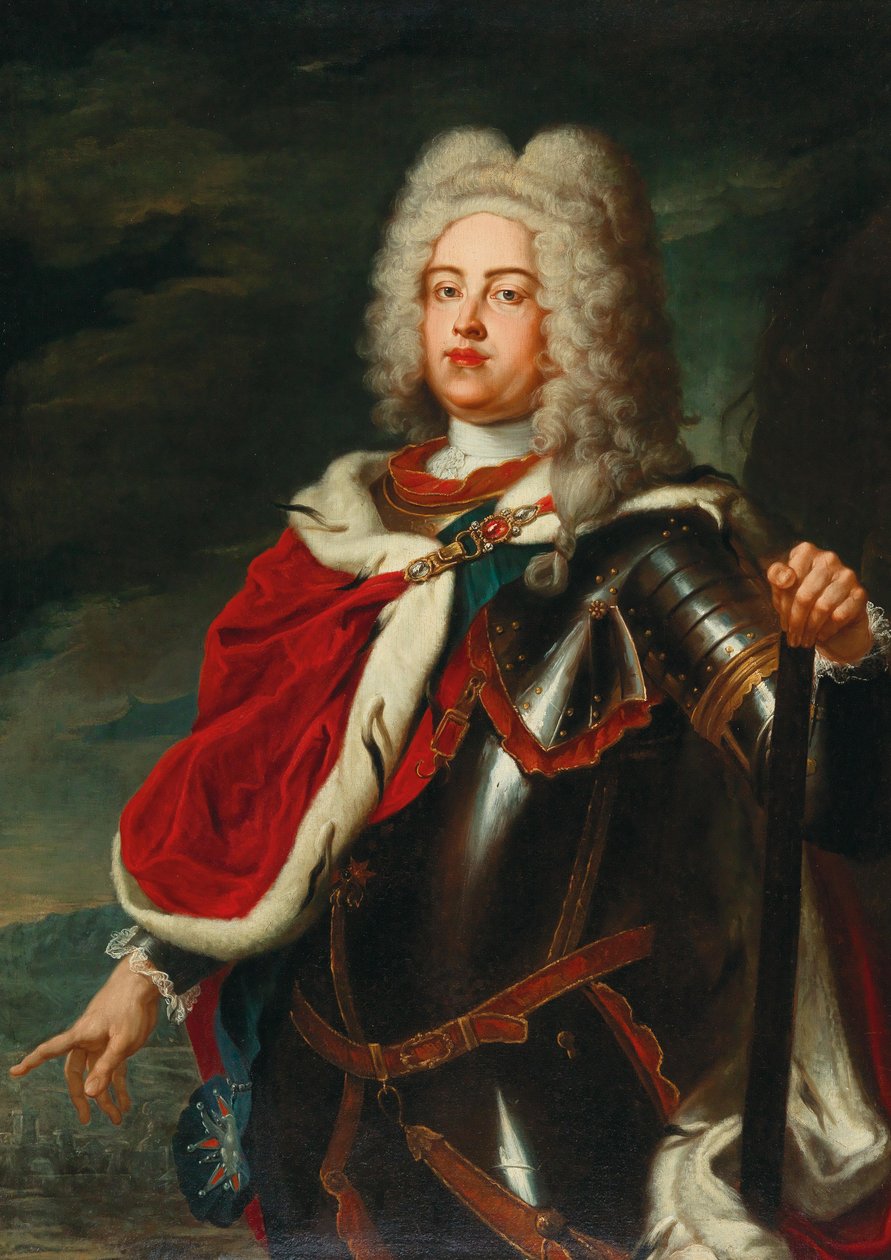 Frederick Augustus II., saský kurfiřt a budoucí polský král Augustus III. jako korunní princ. od Ádam Mányoki