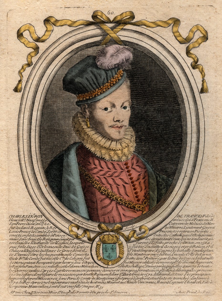 Portrét krále Ludvíka XII. (1462-1515) - Portrét francouzského krále Ludvíka XII. (1462-1515), francouzského krále - rytina z 