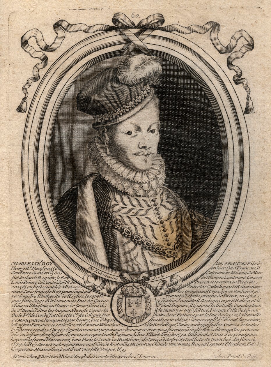 Portrét krále Ludvíka XII. (1462-1515) - Portrét francouzského krále Ludvíka XII. (1462-1515), francouzského krále - rytina z 