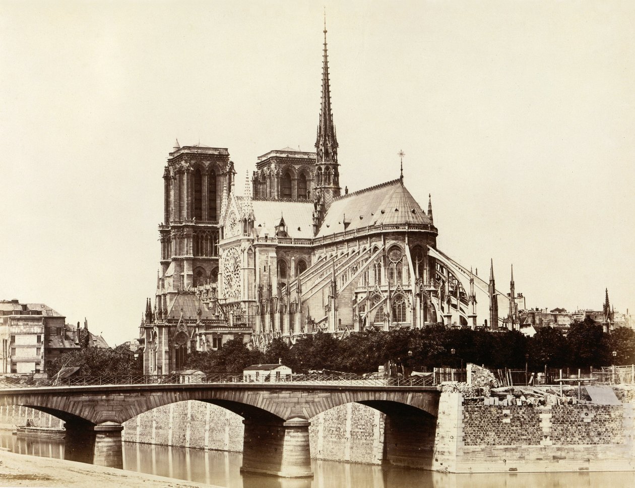 Notre-Dame (apsida) od Edouard Denis Baldus
