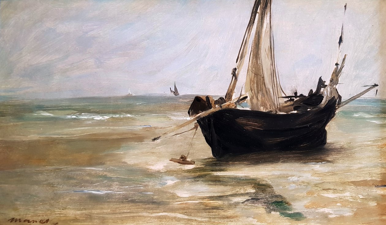Černá loď poblíž Bercku od Édouard Manet