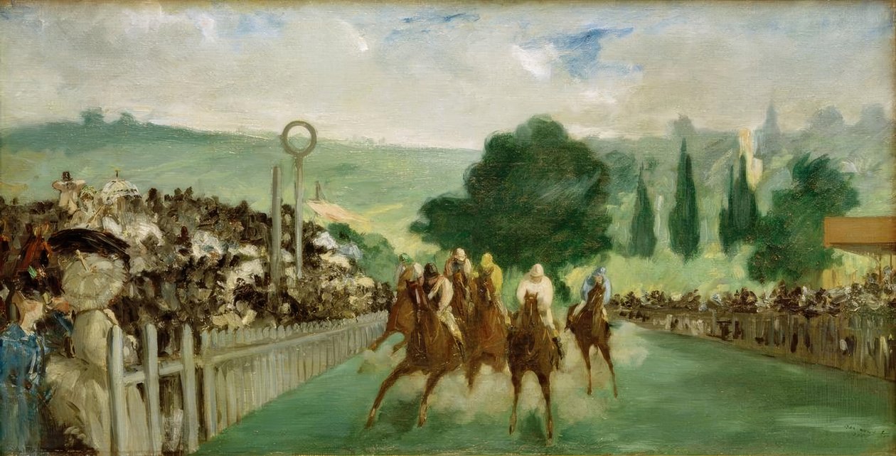 Závody v Longchamp od Édouard Manet