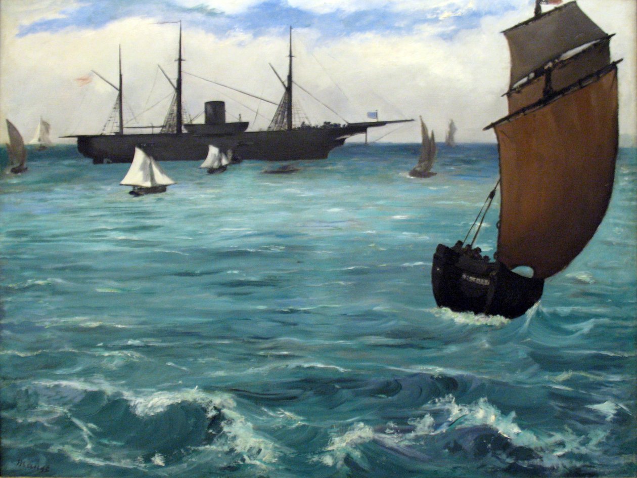 Die Kearsarge bei Boulogne od Édouard Manet