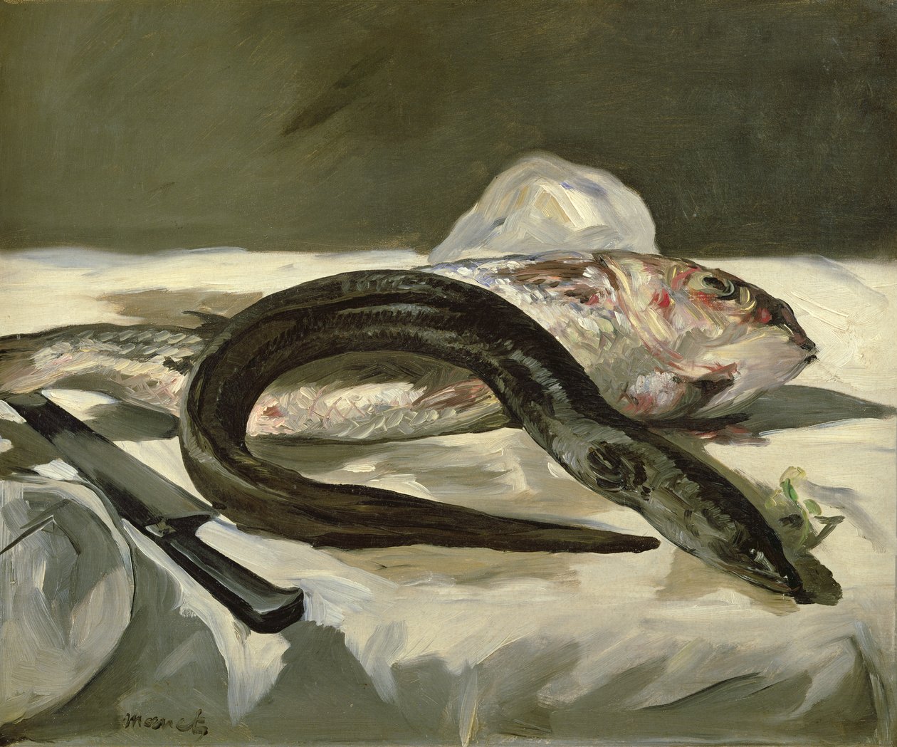 Úhoř a parmice, 1864 od Édouard Manet