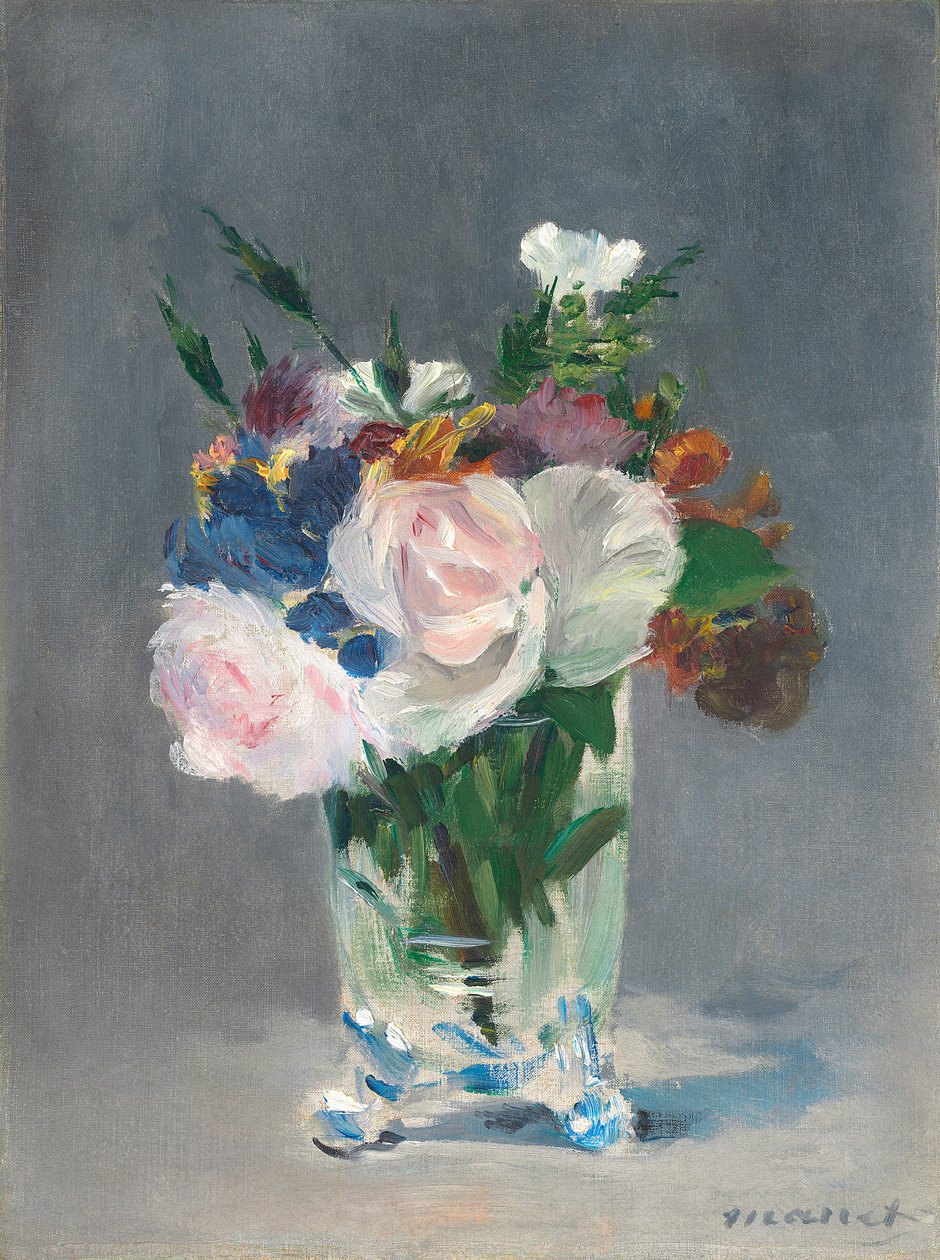 Květiny v křišťálové váze, kolem roku 1882 od Édouard Manet