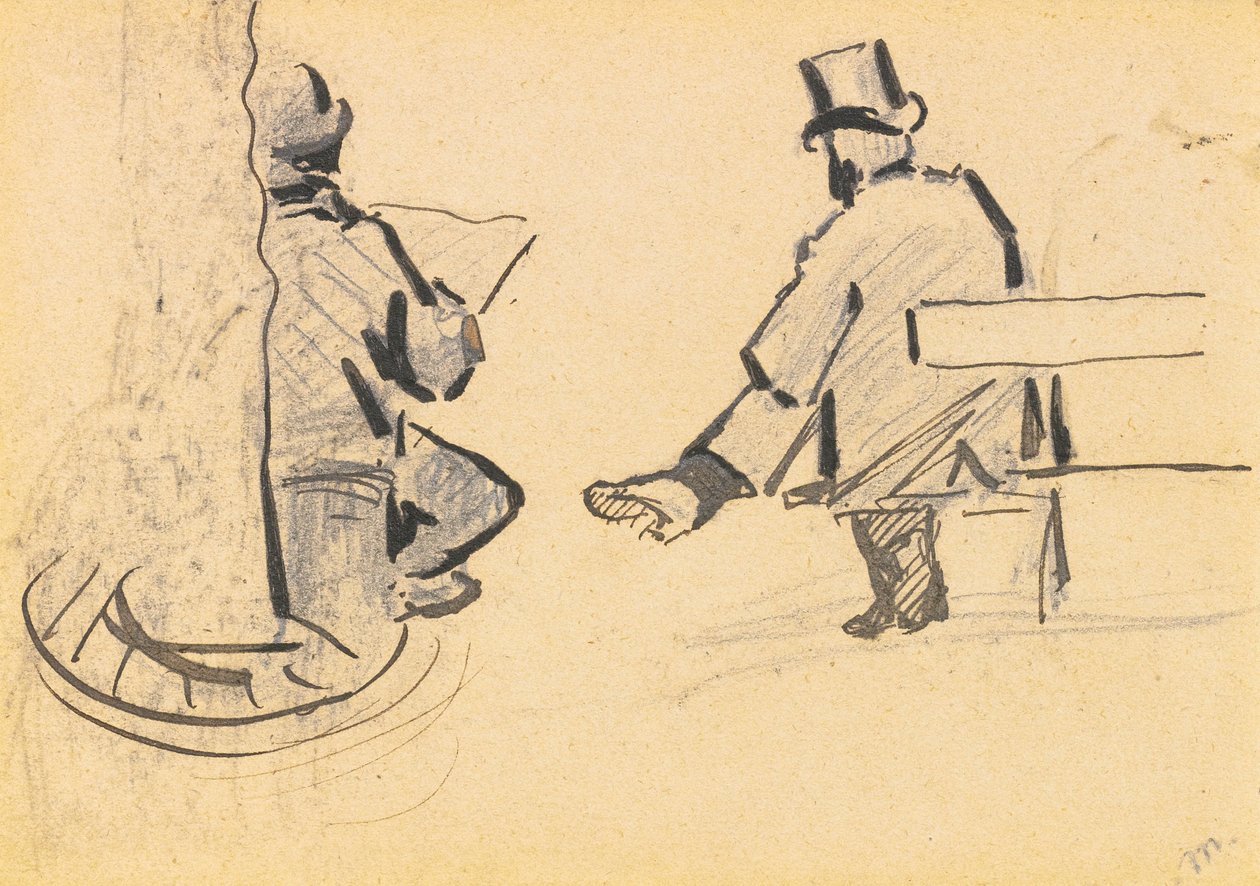 Muž na lavičce od Édouard Manet