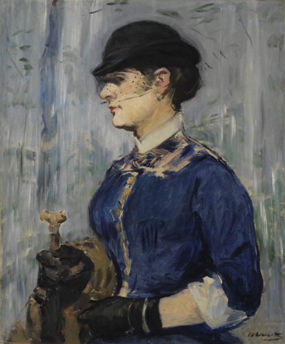 Mladá žena s kulatým kloboukem od Édouard Manet